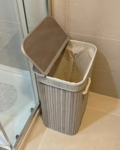 Kosz na pranie KALUTARA Bambus Szary