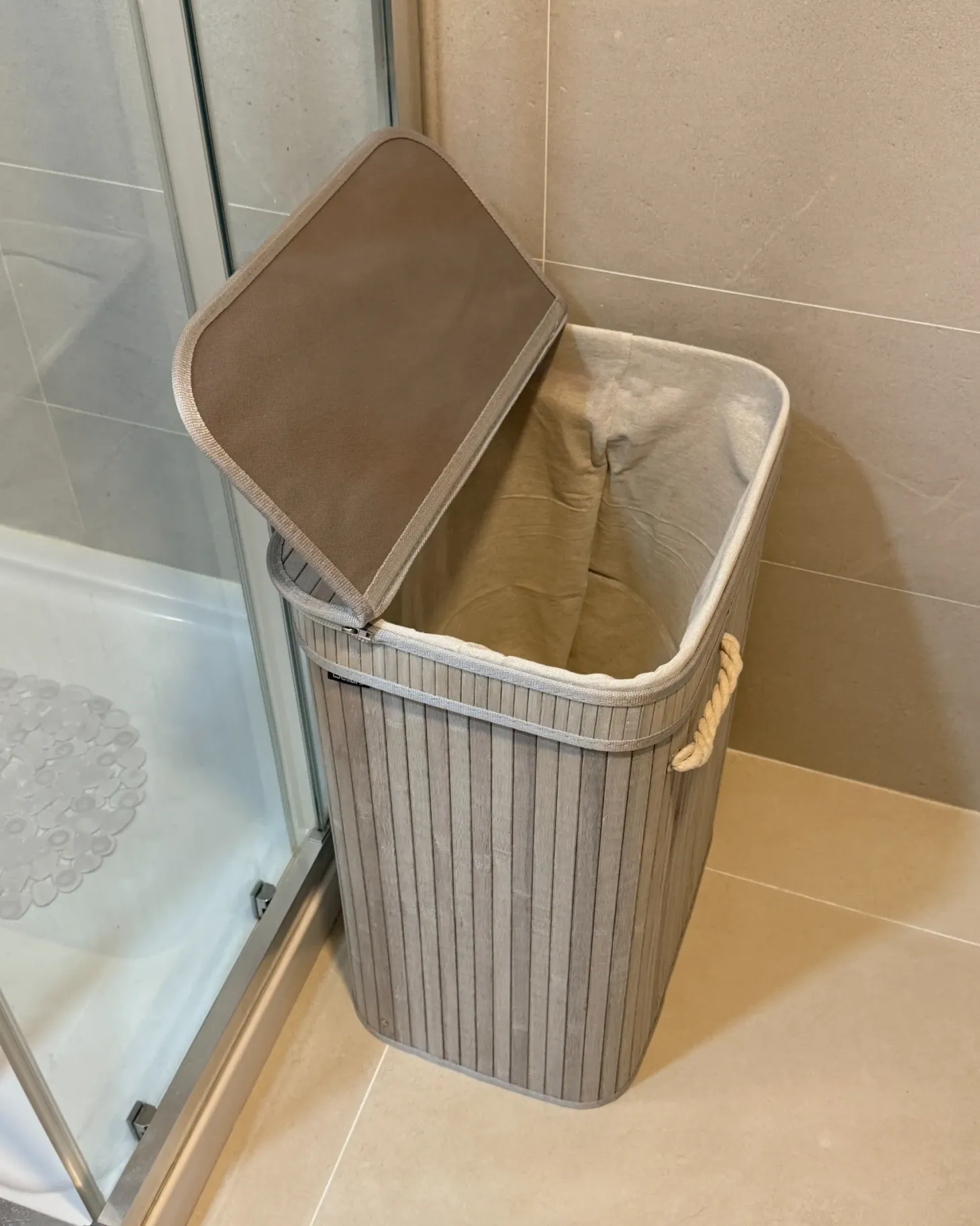 Kosz na pranie KALUTARA Bambus Szary