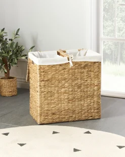 Kosz na pranie LANGSON Plecionka Naturalny 75 L