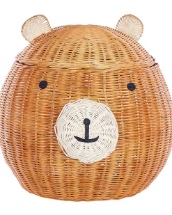 Kosz na zabawki Miś HIMBA Rattan Naturalny