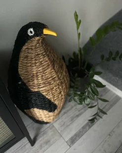 Kosz na zabawki Pingwin HADZABE Plecionka Naturalny