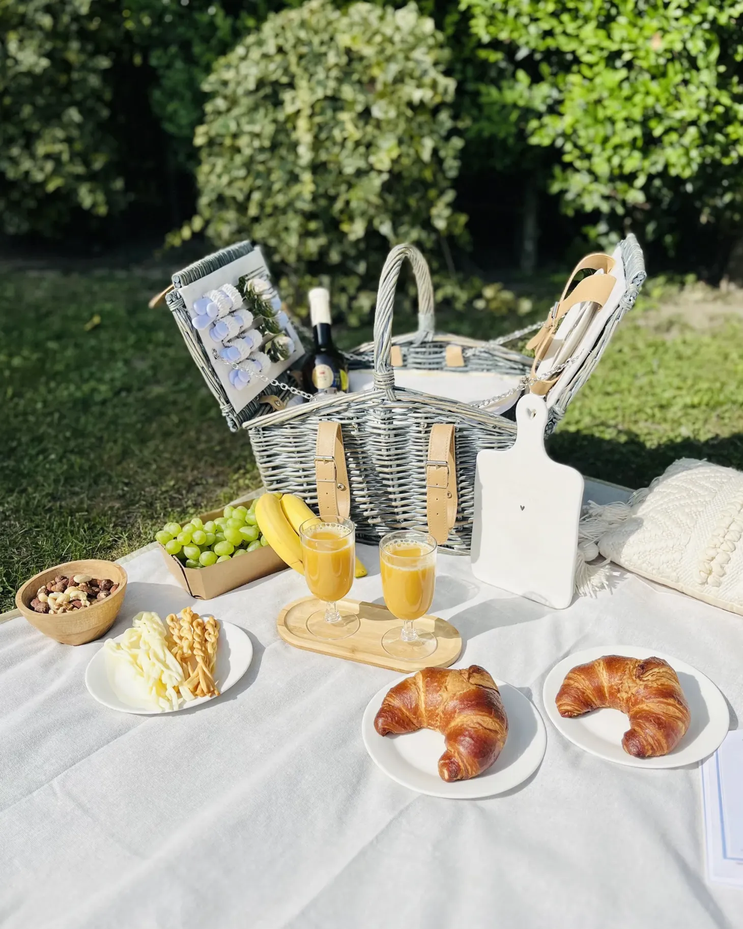 Kosz piknikowy CANELE Plecionka Brązowy