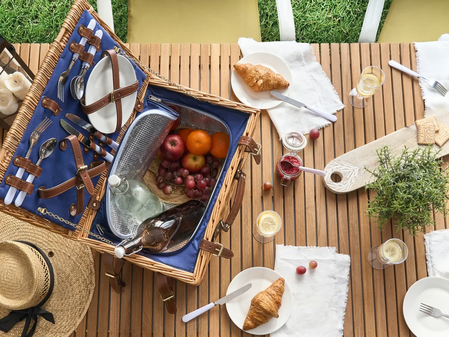 Kosz piknikowy CREPES Drewno Brązowy