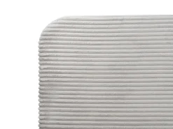 Sztruks FLAYAT 180 x 200 cm Jasnoszary Łóżka Tapicerowane|Łóżka Podwójne