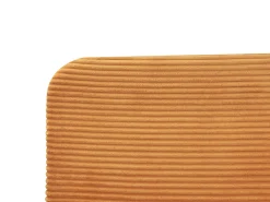 Clearance Sztruks FLAYAT 180 x 200 cm Pomarańczowy Łóżka Tapicerowane|Łóżka Podwójne