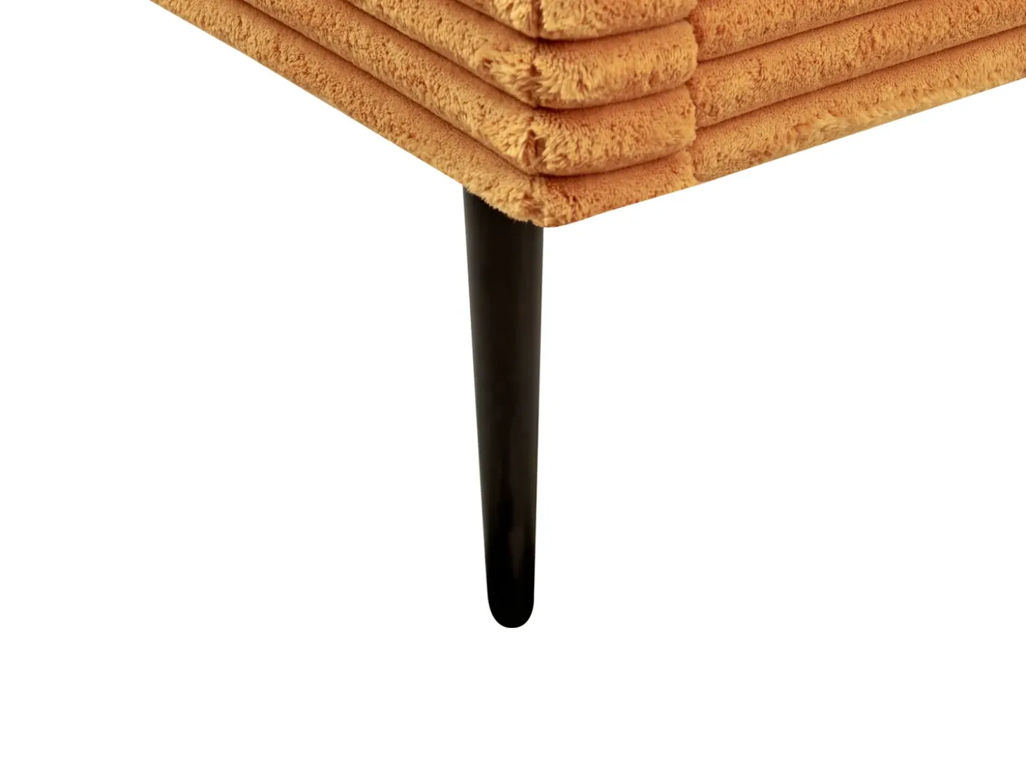 Clearance Sztruks FLAYAT 180 x 200 cm Pomarańczowy Łóżka Tapicerowane|Łóżka Podwójne