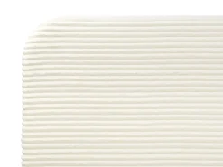 Discount Sztruks FLAYAT 180 x 200 cm Złamana biel Łóżka Tapicerowane|Łóżka Podwójne