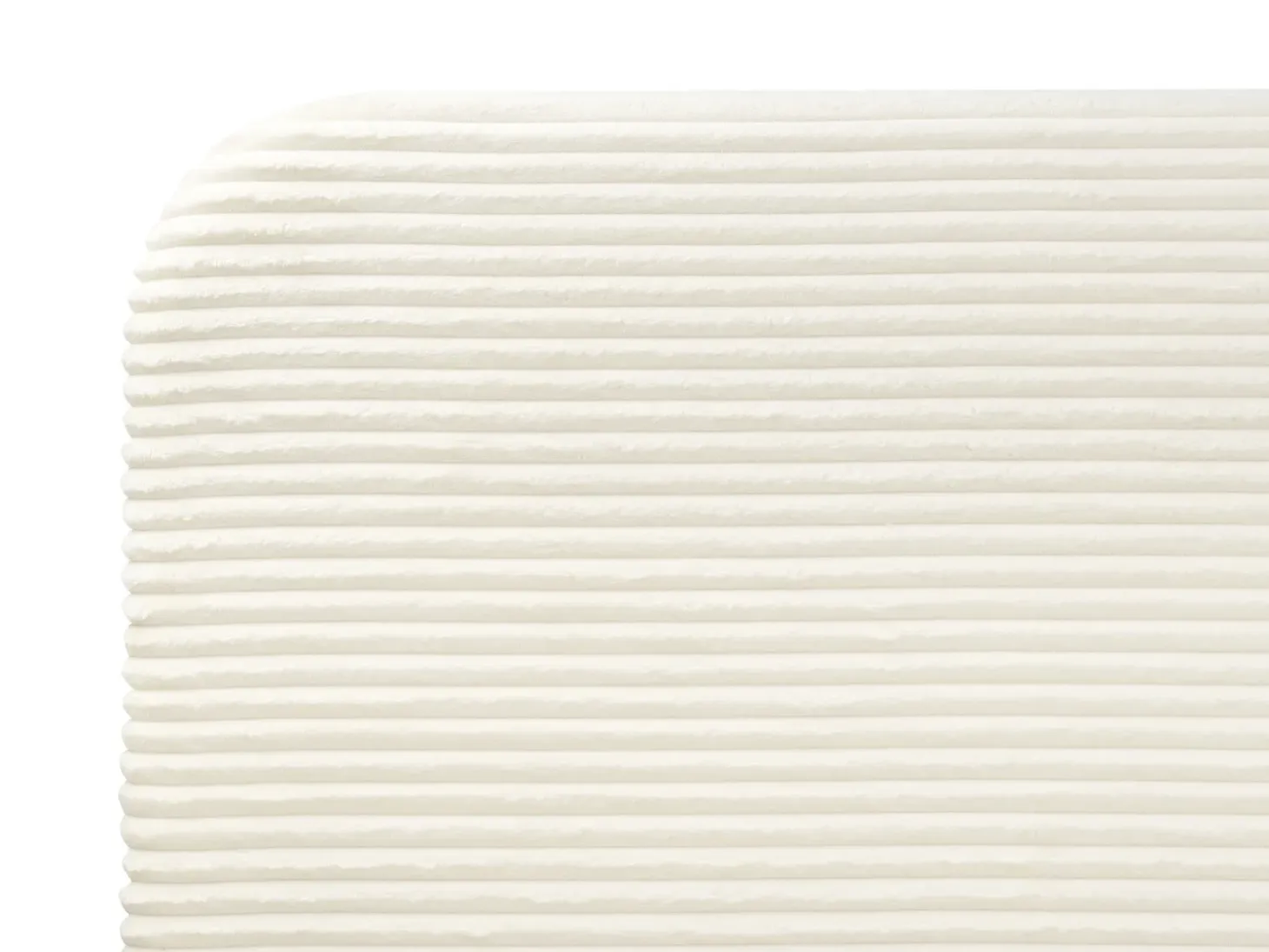 Discount Sztruks FLAYAT 180 x 200 cm Złamana biel Łóżka Tapicerowane|Łóżka Podwójne