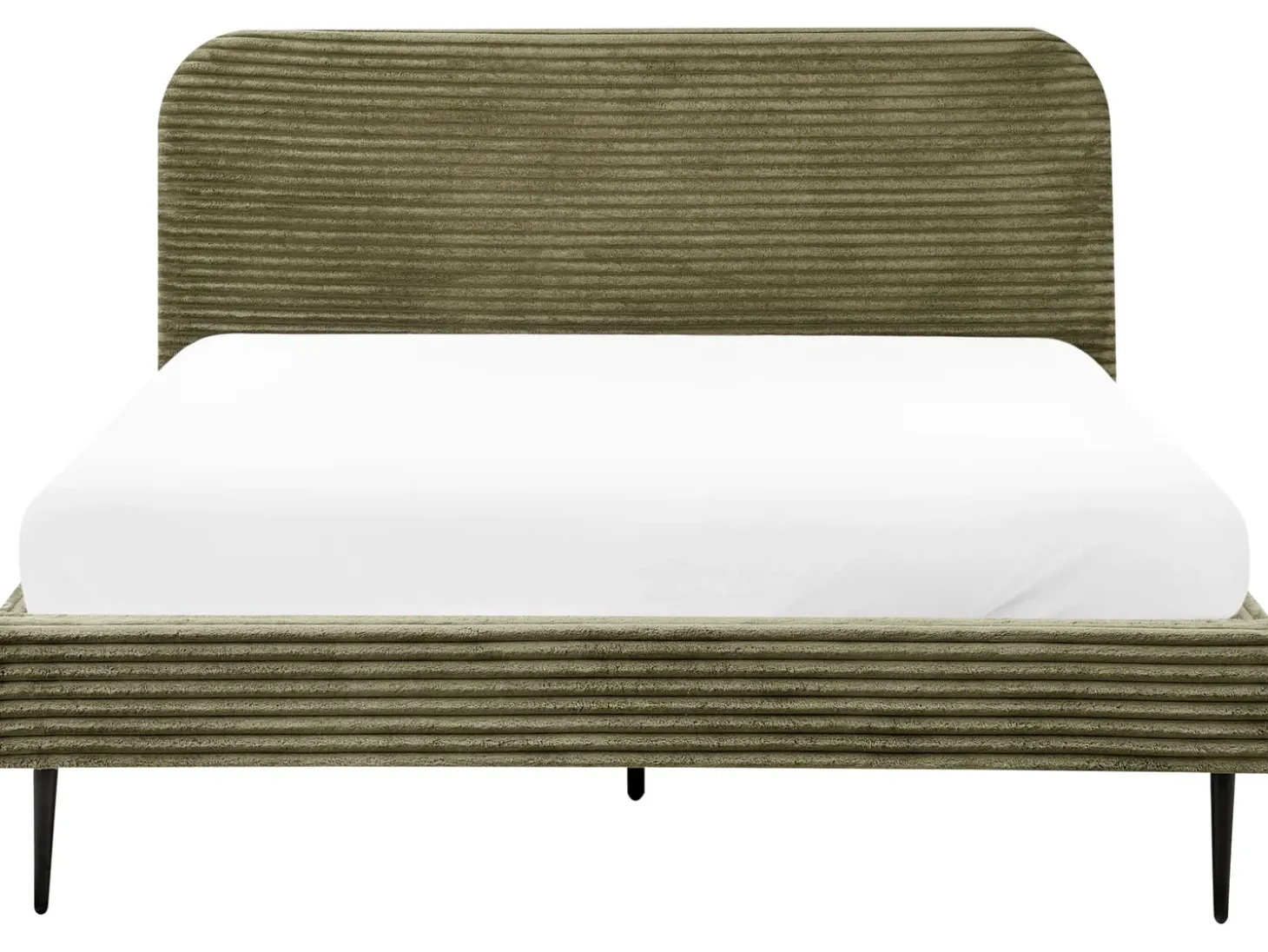 Best Łóżko Sztruks FLAYAT 160 x 200 cm Zielony Łóżka Tapicerowane|Łóżka Podwójne