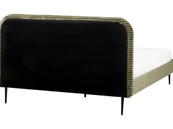 Best Łóżko Sztruks FLAYAT 160 x 200 cm Zielony Łóżka Tapicerowane|Łóżka Podwójne