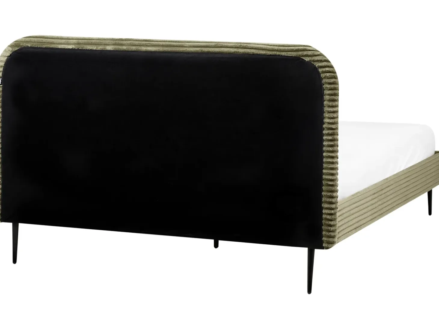 Best Łóżko Sztruks FLAYAT 160 x 200 cm Zielony Łóżka Tapicerowane|Łóżka Podwójne