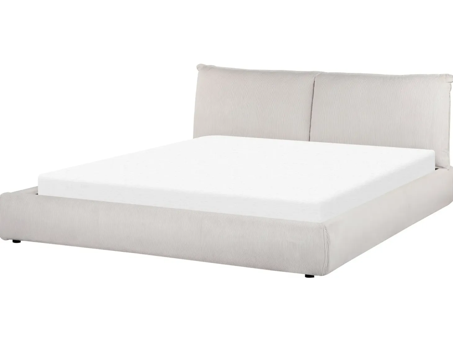 Best Sztruks VINAY 180 x 200 cm Jasno Łóżka Tapicerowane|Łóżka Podwójne