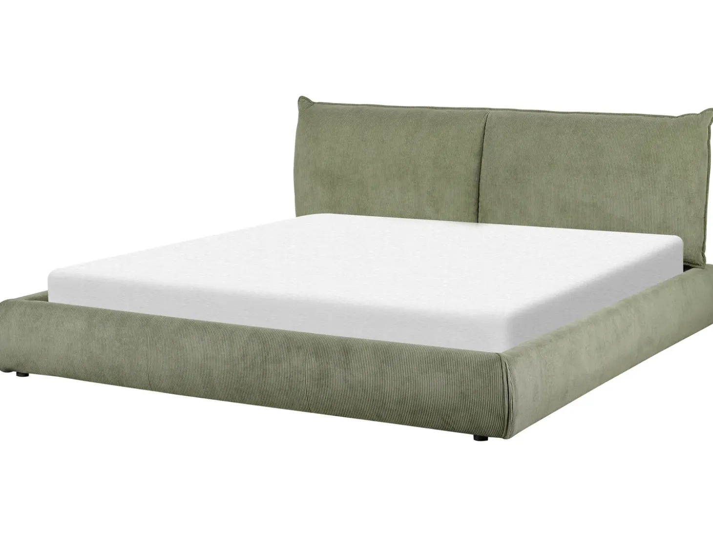 Discount Sztruks VINAY 180 x 200 cm Oliwkowy Łóżka Tapicerowane|Łóżka Podwójne
