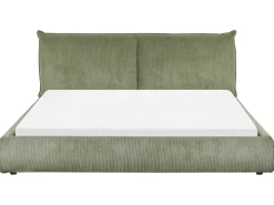 Discount Sztruks VINAY 180 x 200 cm Oliwkowy Łóżka Tapicerowane|Łóżka Podwójne