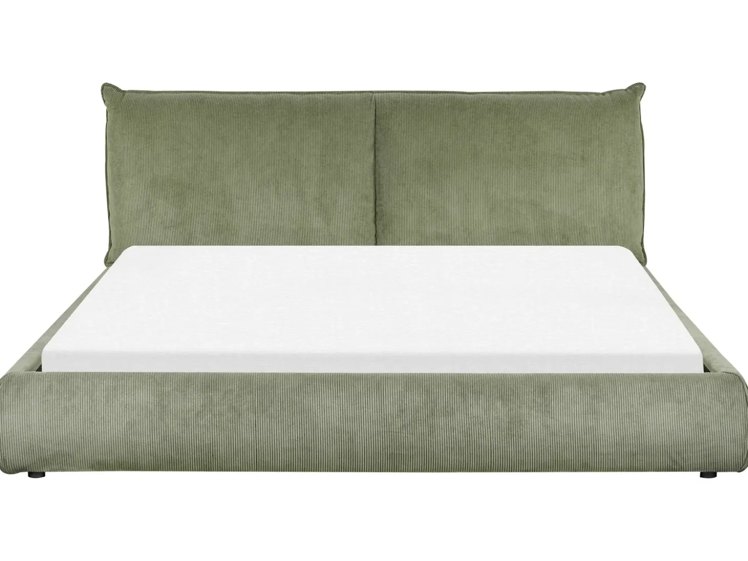 Discount Sztruks VINAY 180 x 200 cm Oliwkowy Łóżka Tapicerowane|Łóżka Podwójne