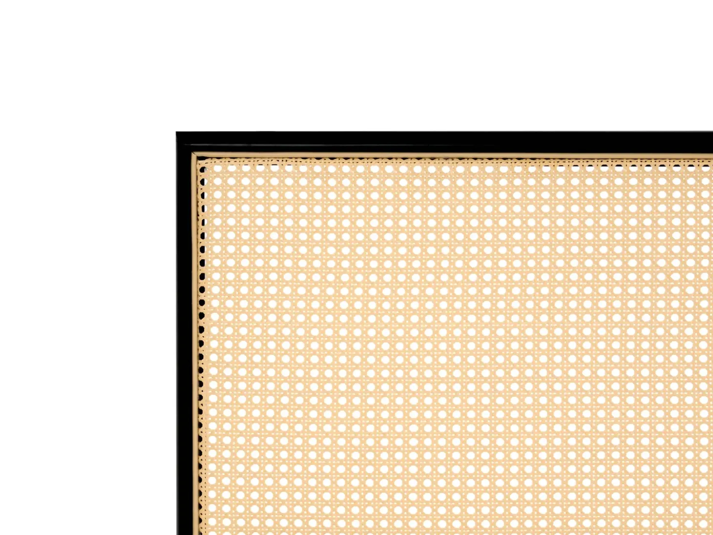 Outlet Łóżko Technorattan AVANTON 140 x 200 cm Czarny Łóżka Metalowe|Łóżka Podwójne