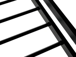 Best Łóżko Technorattan BOULIN 180 x 200 cm Czarny Łóżka Metalowe|Łóżka Podwójne