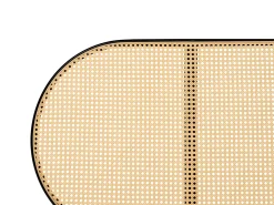 Best Łóżko Technorattan BOULIN 180 x 200 cm Czarny Łóżka Metalowe|Łóżka Podwójne