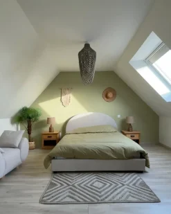 Clearance VAUCLUSE 160 x 200 cm Jasno Łóżka Tapicerowane|Łóżka Podwójne