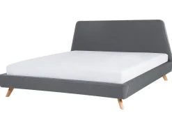 Discount Łóżko VIENNE 180 x 200 cm Szary Łóżka Tapicerowane|Łóżka Podwójne