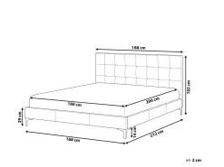 Discount Łóżko Welur AMBERT 160 x 200 cm Łóżka Tapicerowane|Łóżka Podwójne