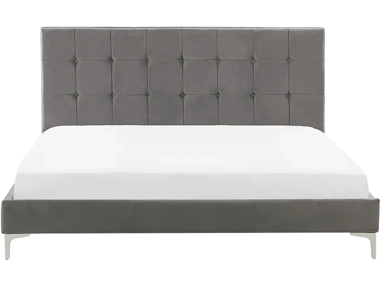 Discount Łóżko Welur AMBERT 160 x 200 cm Łóżka Tapicerowane|Łóżka Podwójne