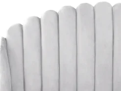 Hot Łóżko Welur AMBILLOU 180 x 200 cm Jasnoszary Łóżka Tapicerowane|Łóżka Podwójne