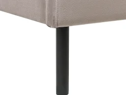 Hot Łóżko Welur ARETTE 160 x 200 cm Beżowoszary Łóżka Tapicerowane|Łóżka Podwójne