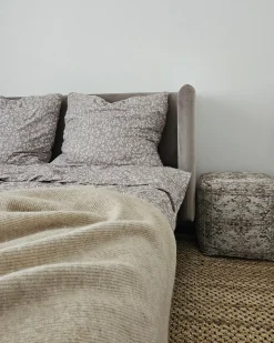 Hot Łóżko Welur ARETTE 160 x 200 cm Beżowoszary Łóżka Tapicerowane|Łóżka Podwójne