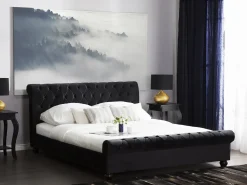Clearance Welur AVALLON 180 x 200 cm Łóżka Tapicerowane|Łóżka Podwójne