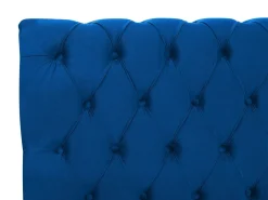 Clearance Welur AVALLON 180 x 200 cm Granatowy Łóżka Tapicerowane|Łóżka Podwójne