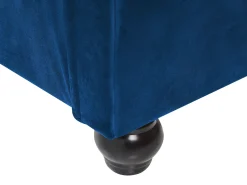 Clearance Welur AVALLON 180 x 200 cm Granatowy Łóżka Tapicerowane|Łóżka Podwójne