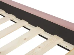 Best Welur AVALLON 180 x 200 cm Różowy Łóżka Tapicerowane|Łóżka Podwójne