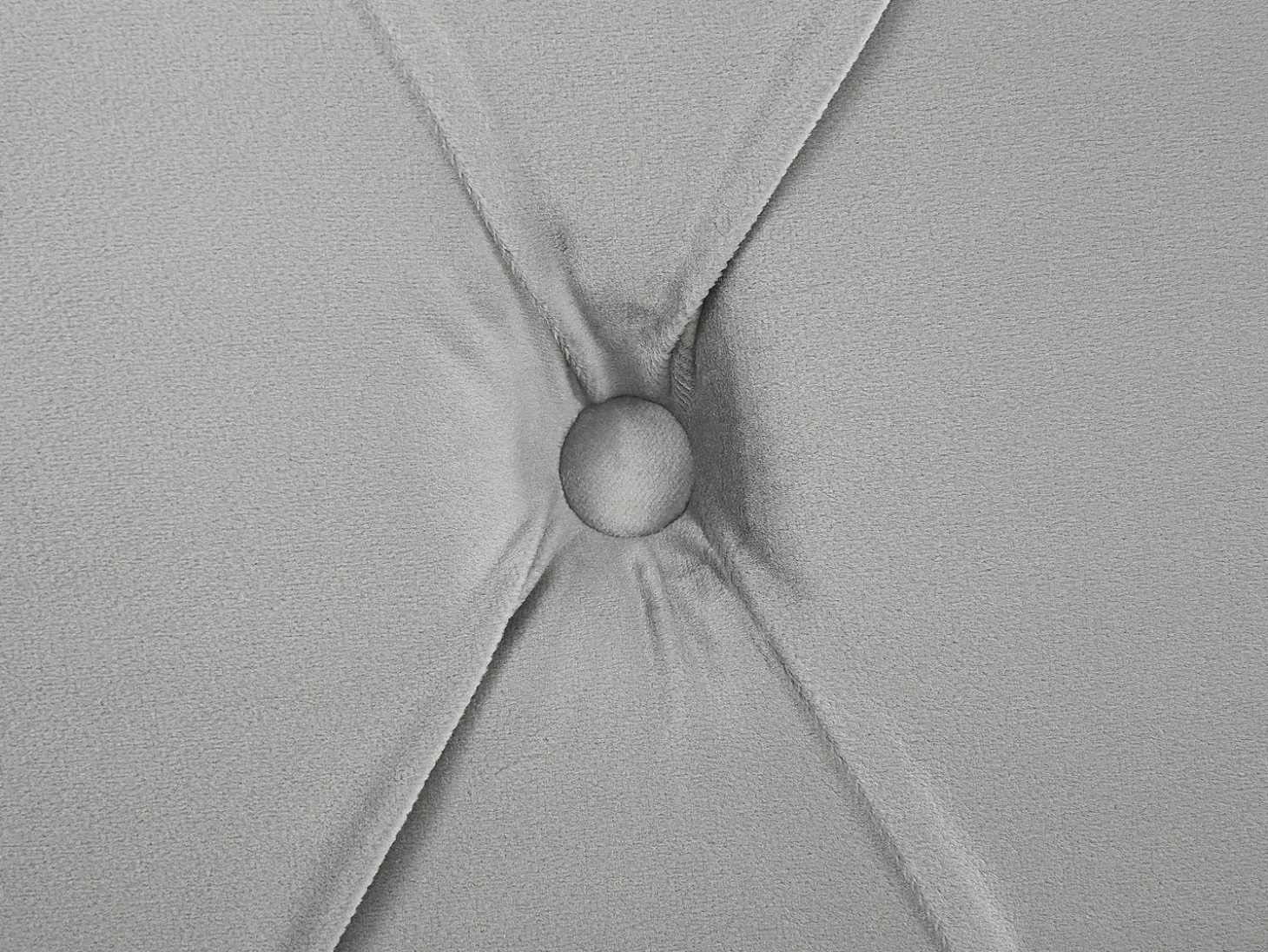 Outlet Welur AVALLON 180 x 200 cm Szary Łóżka Tapicerowane|Łóżka Podwójne