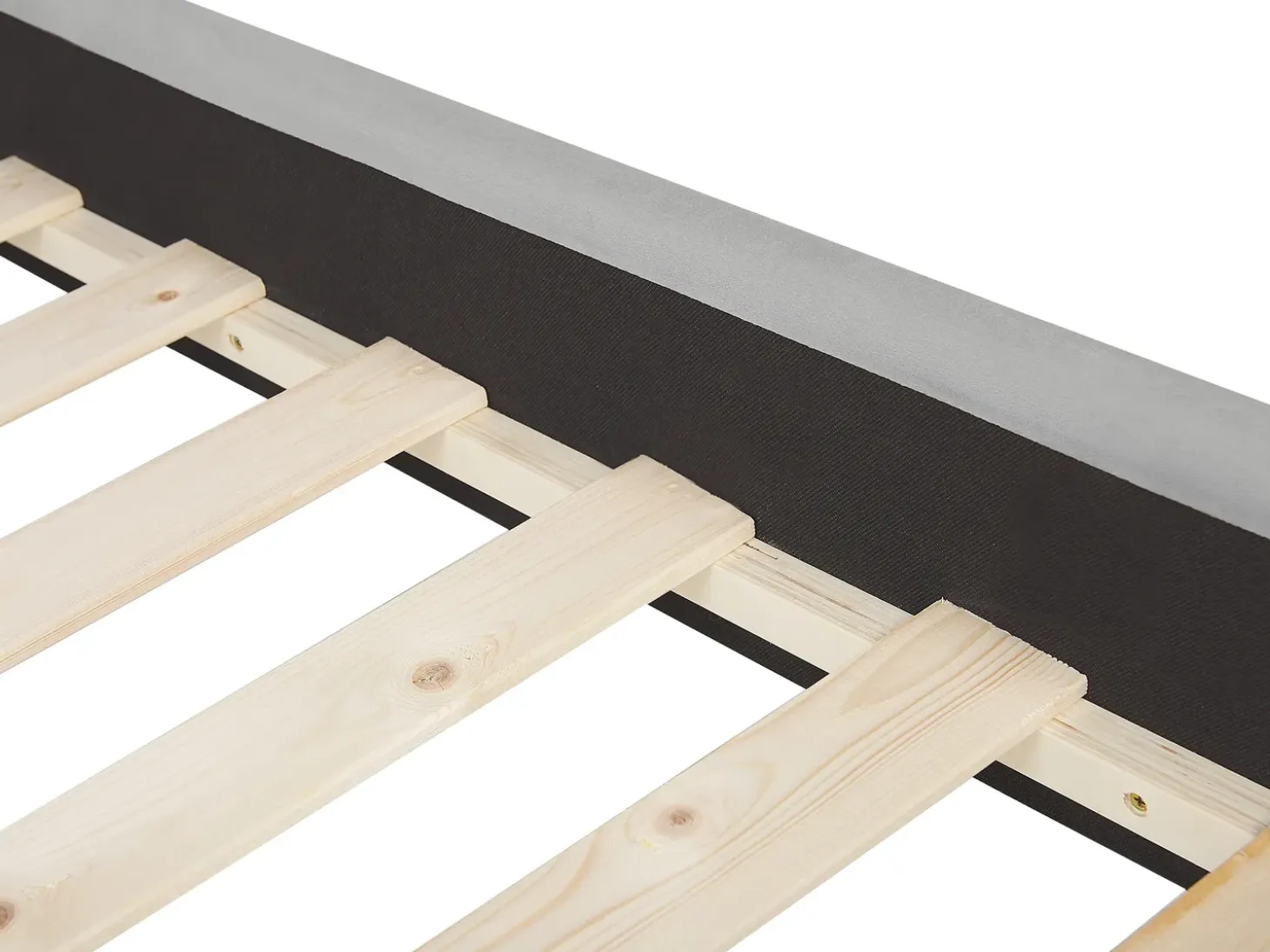 Outlet Welur AVALLON 180 x 200 cm Szary Łóżka Tapicerowane|Łóżka Podwójne