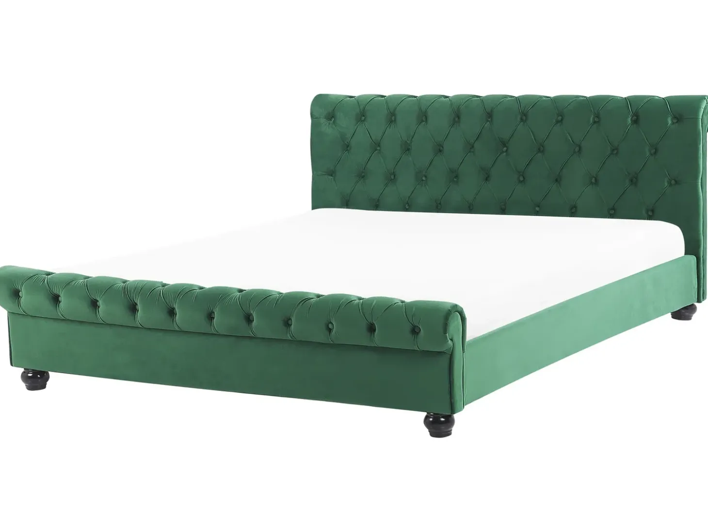 Sale Welur AVALLON 180 x 200 cm Szmaragdowy Łóżka Tapicerowane|Łóżka Podwójne