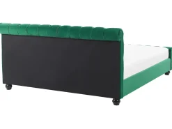 Sale Welur AVALLON 180 x 200 cm Szmaragdowy Łóżka Tapicerowane|Łóżka Podwójne
