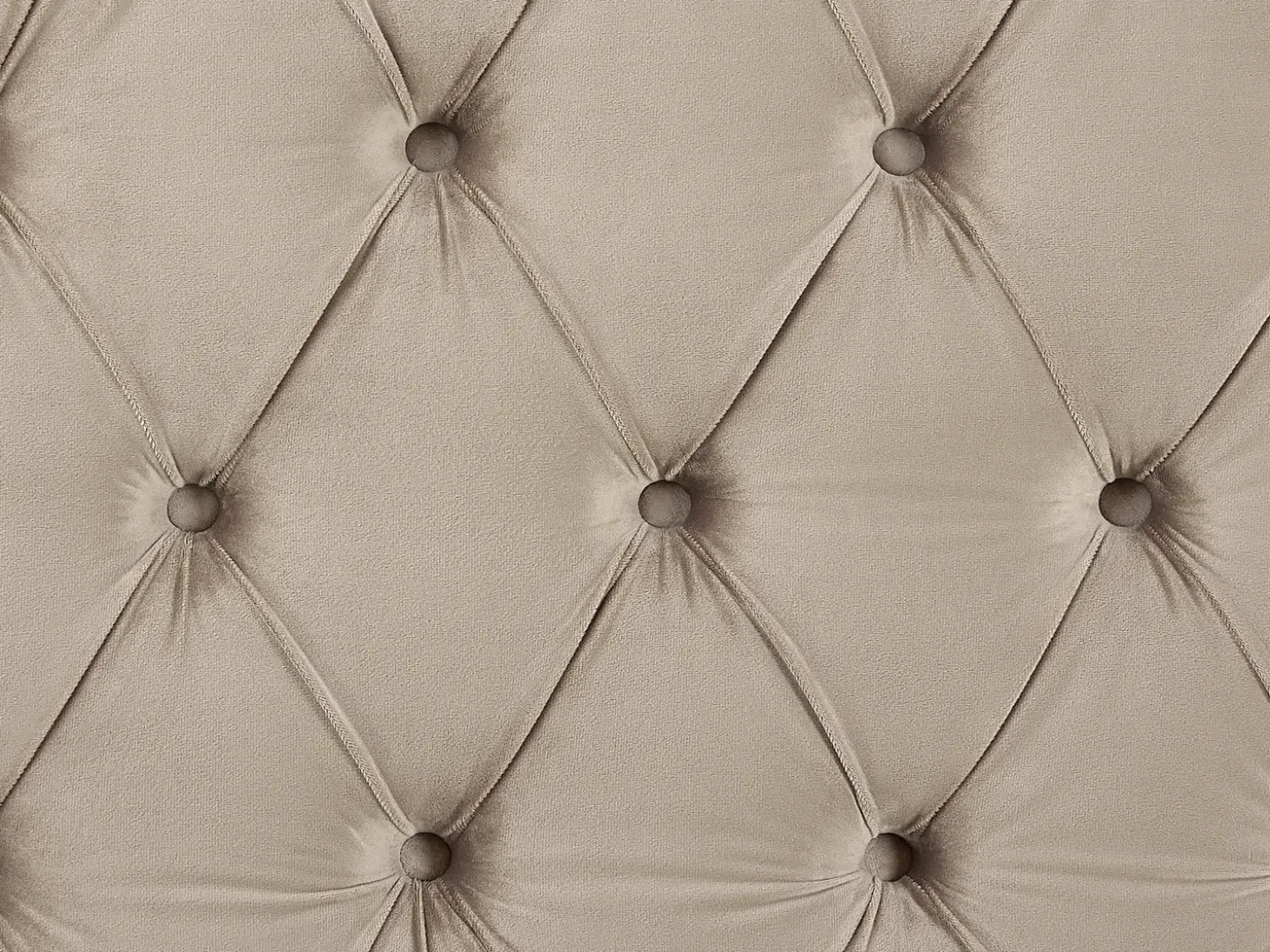 Hot Łóżko Welur AYETTE 180 x 200 cm Beżowoszary Łóżka Tapicerowane|Łóżka Podwójne