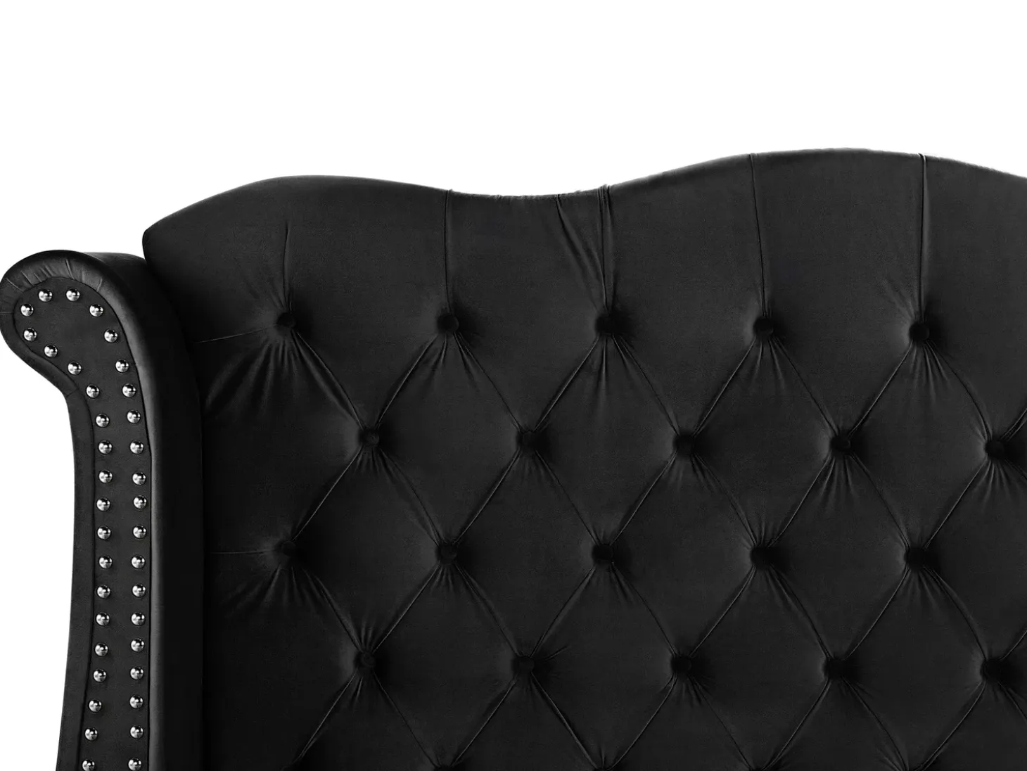 New Łóżko Welur AYETTE 180 x 200 cm Łóżka Tapicerowane|Łóżka Podwójne