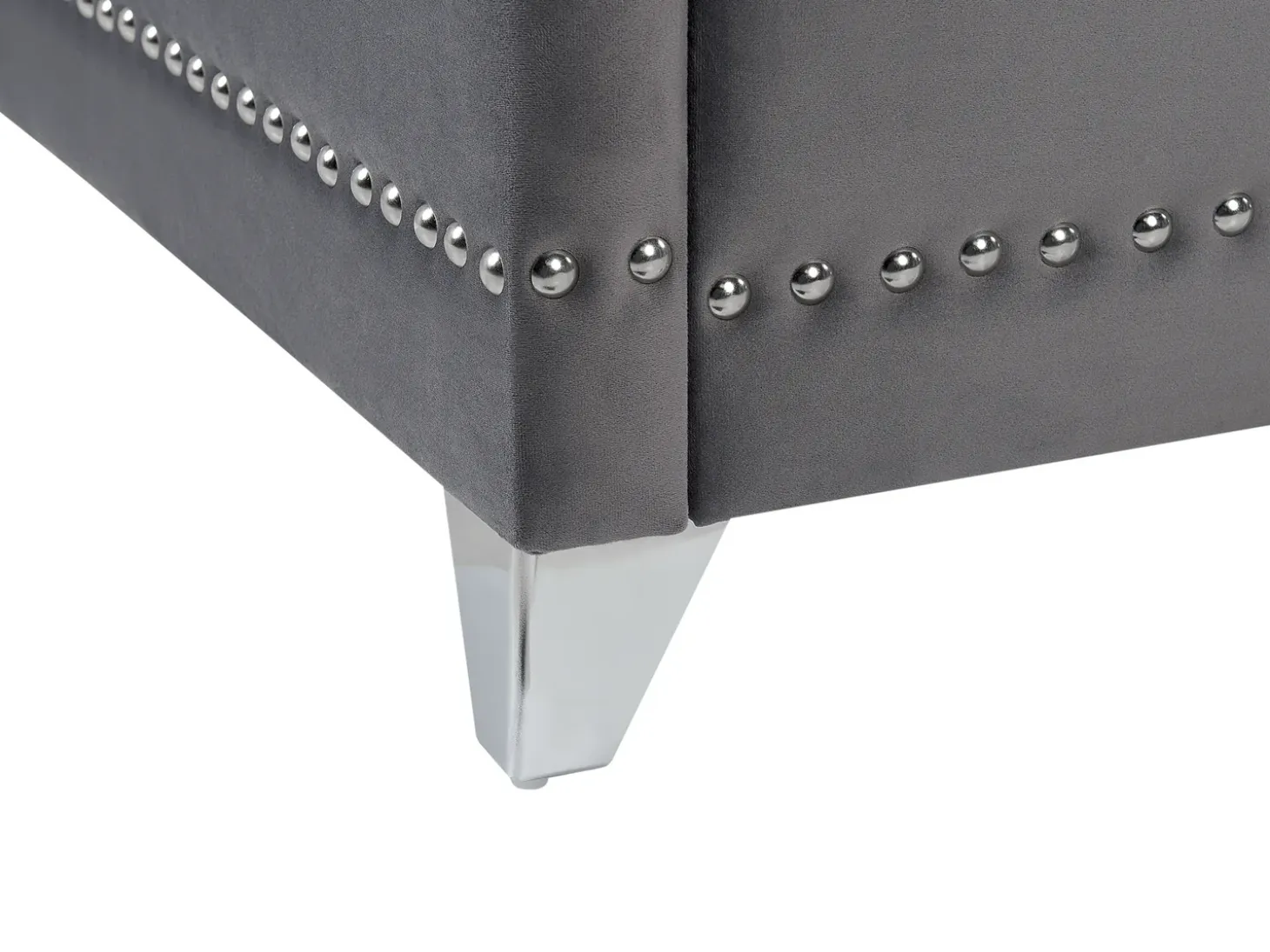 Discount Łóżko Welur AYETTE 180 x 200 cm Łóżka Tapicerowane|Łóżka Podwójne