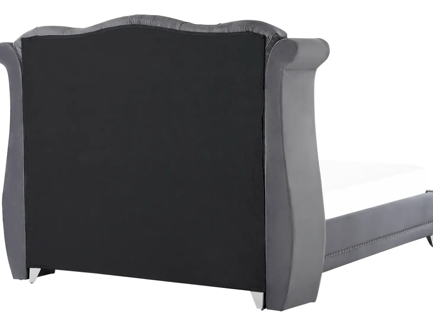 Discount Łóżko Welur AYETTE 180 x 200 cm Łóżka Tapicerowane|Łóżka Podwójne