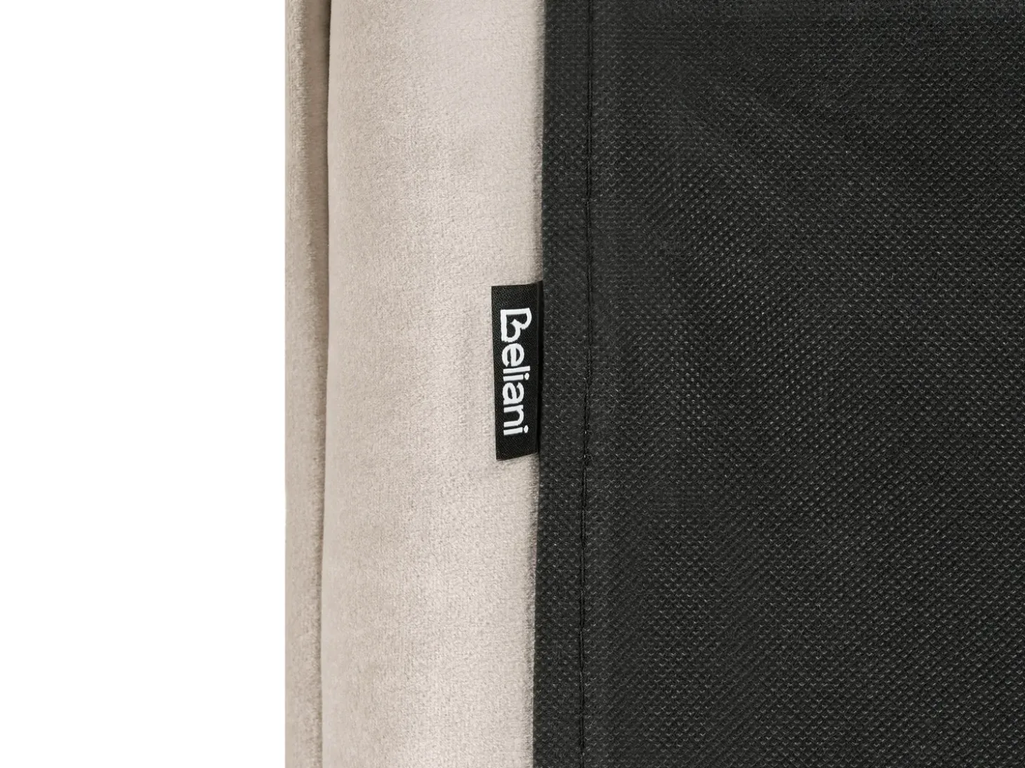 Outlet Welur BAJONNA 160 x 200 cm Beżowoszary Łóżka Tapicerowane|Łóżka Podwójne
