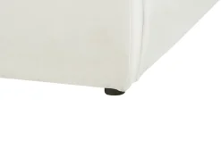 Best Welur BAJONNA 180 x 200 cm Złamana biel Łóżka Tapicerowane|Łóżka Podwójne