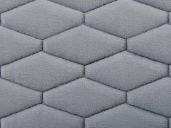 Online Łóżko Welur BAYONNE 180 x 200 cm Jasnoszary Łóżka Tapicerowane|Łóżka Podwójne