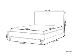 Discount Łóżko Welur BAYONNE 180 x 200 cm Zielony Łóżka Tapicerowane|Łóżka Podwójne