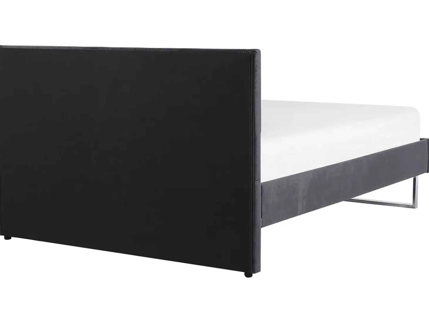 Łóżko Welur BELLOU 180 x 200 cm Ciemnoszary Łóżka Tapicerowane|Łóżka Podwójne