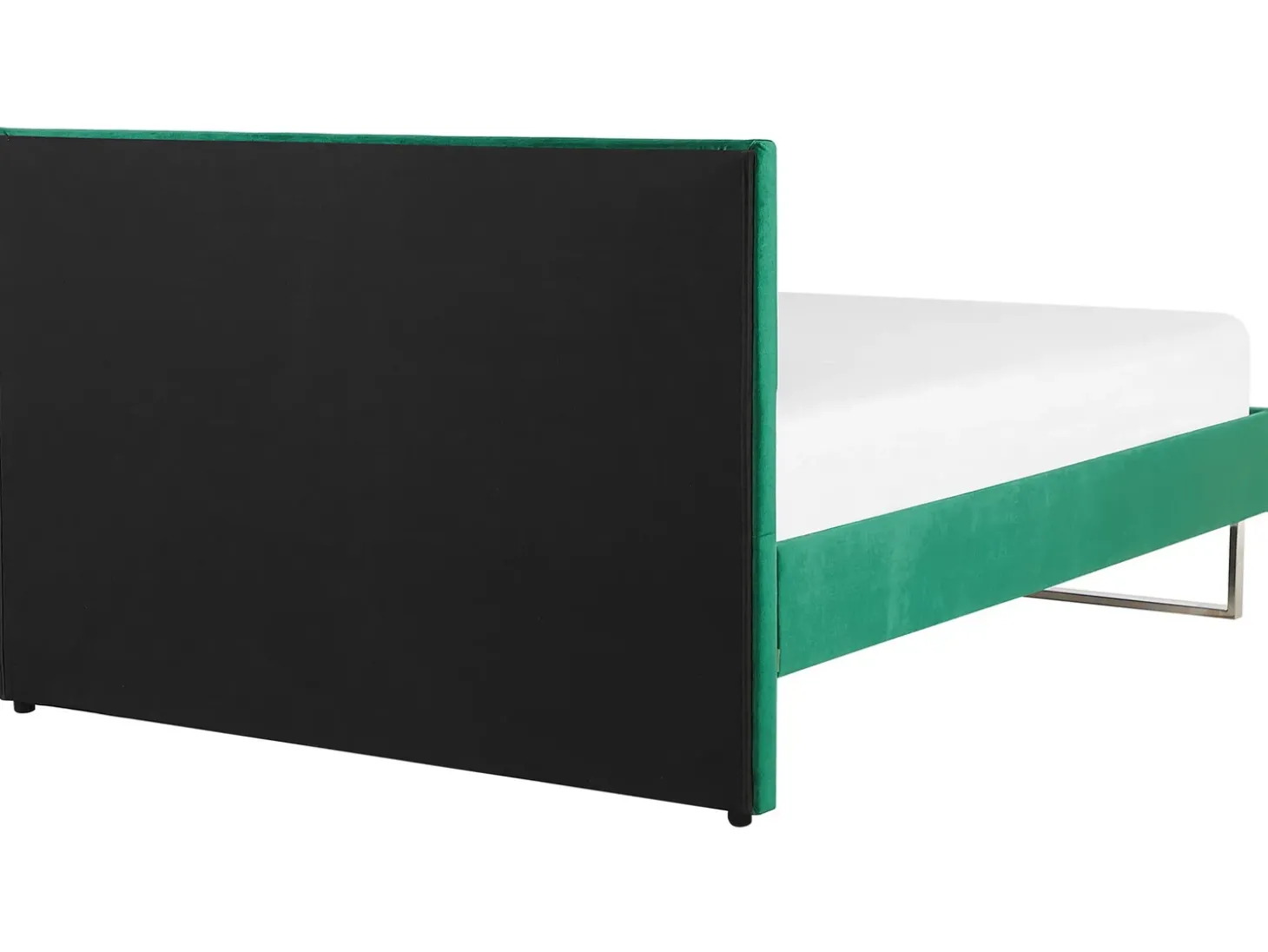 Outlet Łóżko Welur BELLOU 180 x 200 cm Zielony Łóżka Tapicerowane|Łóżka Podwójne
