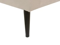Łóżko Welur BRIN 180 x 200 cm Beżowoszary Łóżka Tapicerowane|Łóżka Podwójne