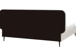 Clearance Łóżko Welur BRIN 180 x 200 cm Beżowy Łóżka Tapicerowane|Łóżka Podwójne