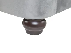 Welur CAVAILLON 180 x 200 cm Jasno Łóżka Tapicerowane|Łóżka Podwójne